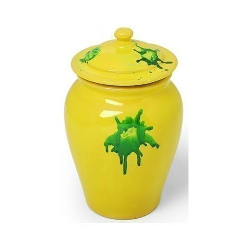ORZA AMARILLA CON TAPA ALTO 16CMS VALENCIANA